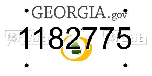 1182775 Georgia License Plate