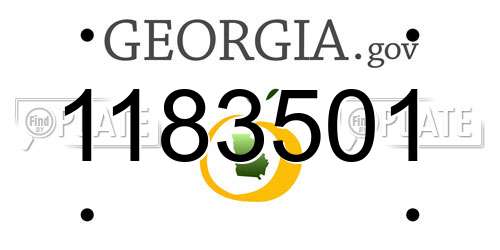 1183501 Georgia License Plate