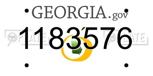 1183576 Georgia License Plate
