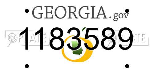 1183589 Georgia License Plate