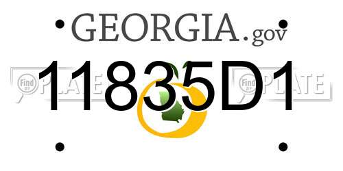 11835D1 Georgia License Plate