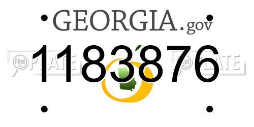 1183876 Georgia License Plate
