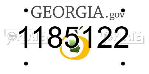 1185122 Georgia License Plate