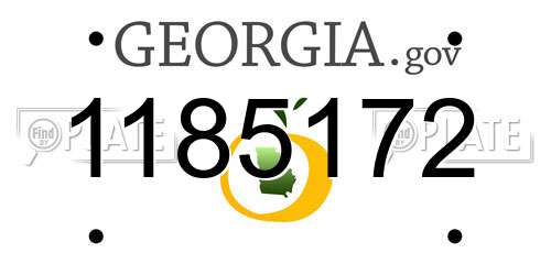 1185172 Georgia License Plate