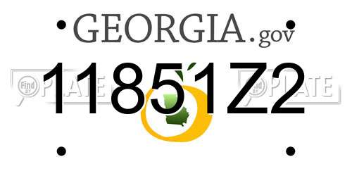 11851Z2 Georgia License Plate
