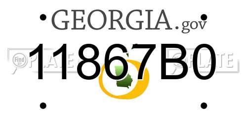 11867B0 Georgia License Plate