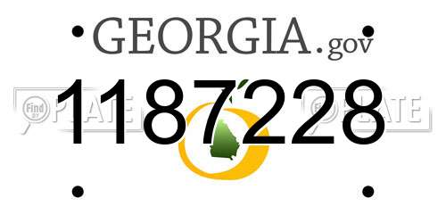 1187228 Georgia License Plate