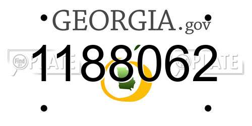 1188062 Georgia License Plate