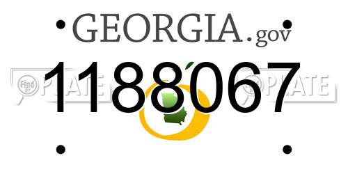 1188067 Georgia License Plate