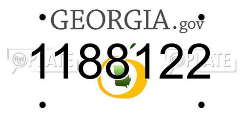 1188122 Georgia License Plate