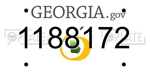 1188172 Georgia License Plate