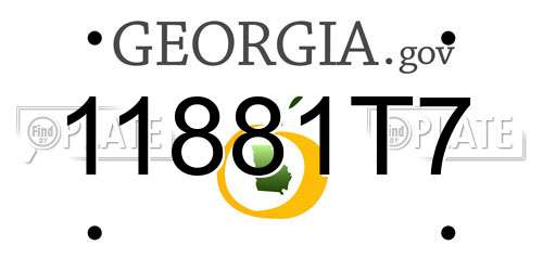 11881T7 Georgia License Plate