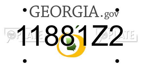 11881Z2 Georgia License Plate
