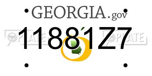 11881Z7 Georgia License Plate