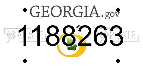 1188263 Georgia License Plate