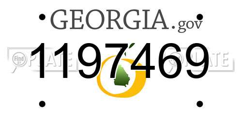 1197469 Georgia License Plate
