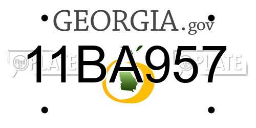 11BA957 Georgia License Plate