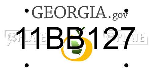 11BB127 Georgia License Plate
