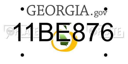 11BE876 Georgia License Plate