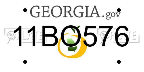 11BO576 Georgia License Plate