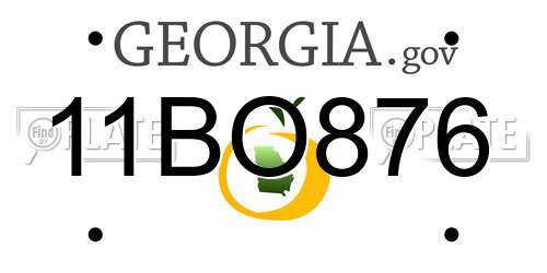 11BO876 Georgia License Plate