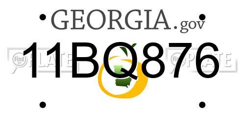 11BQ876 Georgia License Plate
