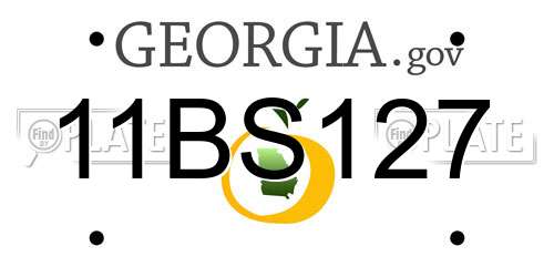 11BS127 Georgia License Plate