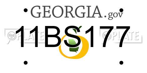 11BS177 Georgia License Plate