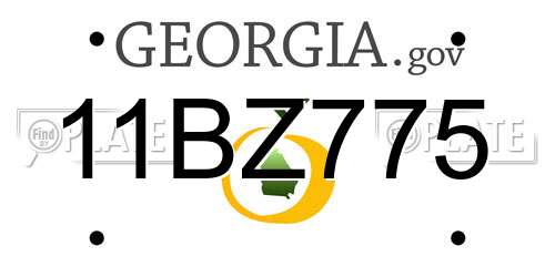 11BZ775 Georgia License Plate
