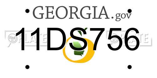11DS756 Georgia License Plate