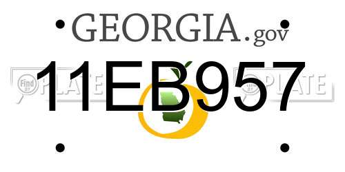 11EB957 Georgia License Plate