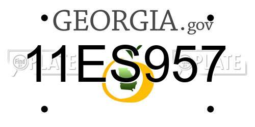 11ES957 Georgia License Plate