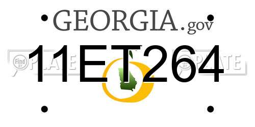 11ET264 Georgia License Plate