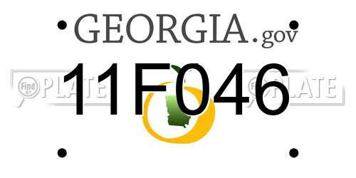 11F046 Georgia License Plate