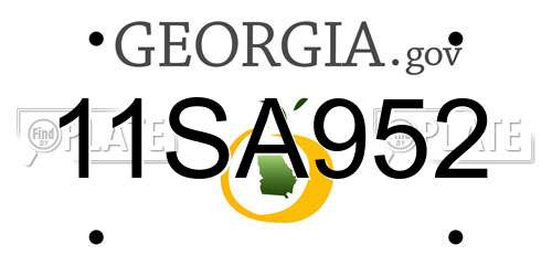 11SA952 Georgia License Plate