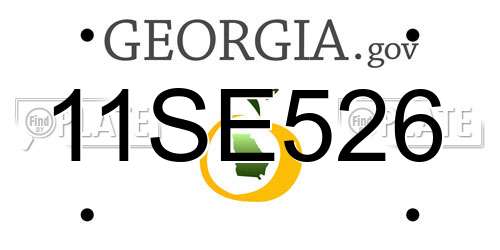 11SE526 Georgia License Plate