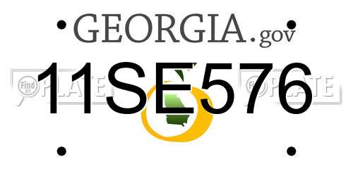 11SE576 Georgia License Plate