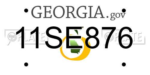 11SE876 Georgia License Plate
