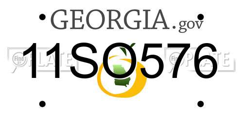 11SO576 Georgia License Plate