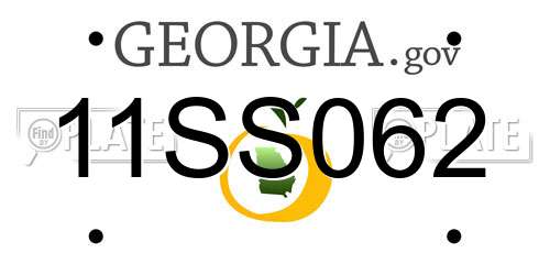 11SS062 Georgia License Plate