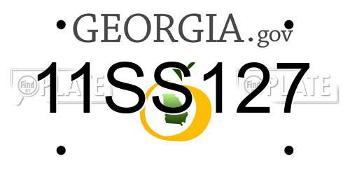 11SS127 Georgia License Plate