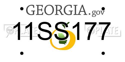 11SS177 Georgia License Plate