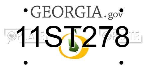 11ST278 Georgia License Plate