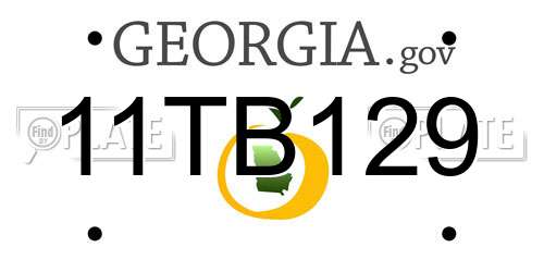 11TB129 Georgia License Plate