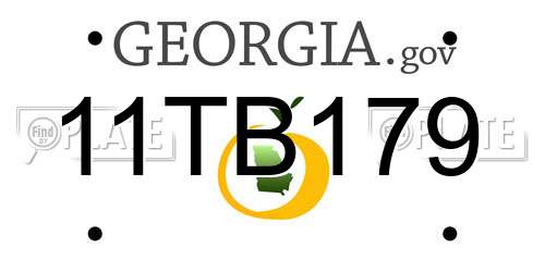 11TB179 Georgia License Plate
