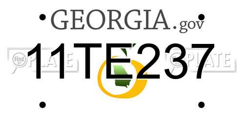 11TE237 Georgia License Plate