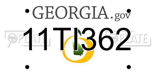 11TI362 Georgia License Plate