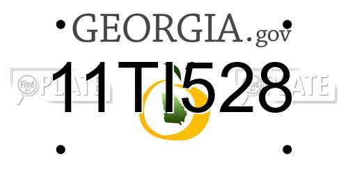 11TI528 Georgia License Plate