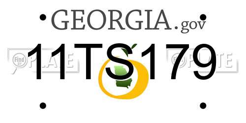 11TS179 Georgia License Plate