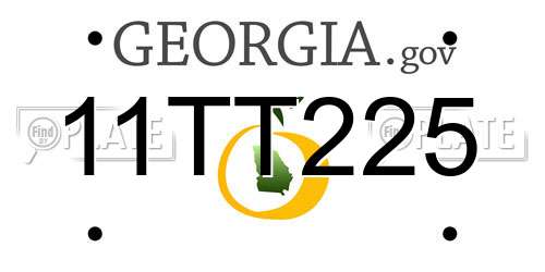 11TT225 Georgia License Plate